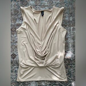 Guess by Marciano Beautiful Cream Draped Tank Top
